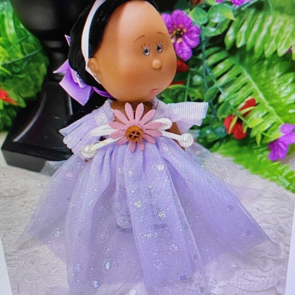 Hasbro Lavender Tulle Doll Dress with Pink Flower Accent